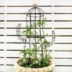 8”x28” Metal Obelisk Trellis for Climbing Plants & Garden Decor by Goooxim
