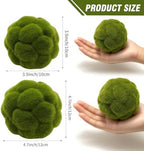 6 PCS Green Moss Ball Decorations, Simulated Moss Balls, Artificial Plant Decorations, Suitable for Garden Wedding Party Decorations - Image 2