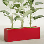Greenline Leo Tall Rectangular Fiberglass Planter, Outdoor Planter Box - Image 2