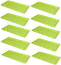 SUNPACK 10" x 20" Heavy Duty Mesh Plastic Seed Starting Tray, Lime Green, 1" (Pack of 10) - Ensures Water Drainage and Aeration, Perfect for Greenhouses or Indoor Gardening by SUNPACK