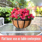LaLaGreen Yard Hanging Baskets (20 in, 2 Pack) Black Coco Liner Garden Pots - Image 5