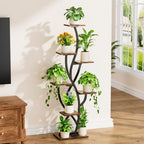 Plant Stand Indoor with Grow Lights - 7 Tiered Tall Lighted Plant Shelf - Image 2
