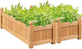 Yaheetech 43.5" Wooden Raised Garden Bed Rectangular Planter Box, 2pcs by Yaheetech
