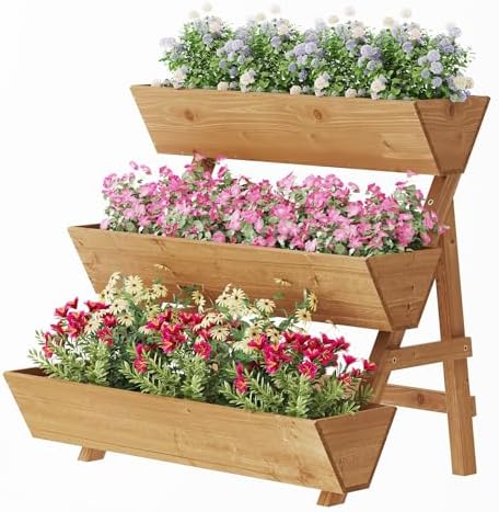 Raised Garden Bed, 3 Tier Vertical Garden Planter for Indoor & Outdoor, Raised Planter Box with Legs by VIEWCARE