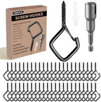 60 Pcs Ceiling Hooks for Hanging Plants, Screw in Hooks Black by Unknown