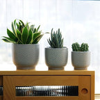 4 + 5 + 6 Inch Ceramic Pots for Indoor Plants, Succulents Plant Pots, Orchid Flower Pot with Drainage Hole, Modern Clay Stoneware Planters, Set of 3 (Reactive Glaze Grey Blue, 4 + 5 + 6 Inch） - Image 5