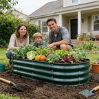 Gardmax Galvanized Raised Garden Bed, Lightweight Planter Boxes Outdoor with Easy Assembly, Large Garden Bed for Vegetables, Fruits, Flower Dark Green 8FT - Image 7