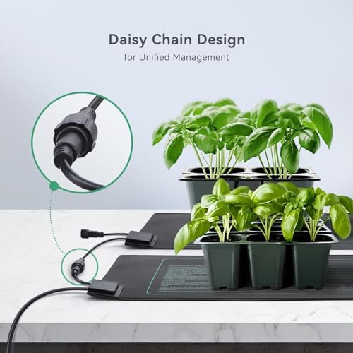 LUXBIRD 6 Pack Daisy Chain Seedling Heat Mats for Indoor Plants, Greenhouses, Germination, Hydroponic Garden, IP67 Waterproof Durable (LB-HMDC-06) - Image 4