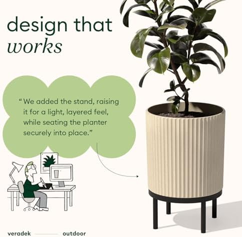 Veradek Demi Series Raised Planter - Round Planter with Stand - Image 5