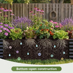 COMHOMA 2 Pack Galvanized Raised Garden Bed,6x3x2ft Large Metal Planter Box for Outdoor Vegetables,Corrugated Steel Herbed Plants Container,Extra Deep Gardeners Kits with Open Bottom - Image 3