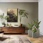 Kante Set of 3 Weathered Concrete Tall Planters 13" 11" 9" Dia - Image 5