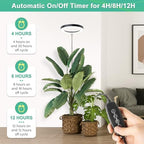 LORDEM 10.2" Full Spectrum Plant Light, 160 LEDs Large Grow Light for Indoor Tall Plants, Growing Lamp with 4/8/12H Auto Timer, 6 Dimmable Levels, 3 Spectrum Modes, 65" Height Adjustable, Pack of 2 - Image 5