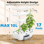 Growell 17 Pods Hydroponics Growing System Kit, Indoor Garden with 2 Fans - Image 4