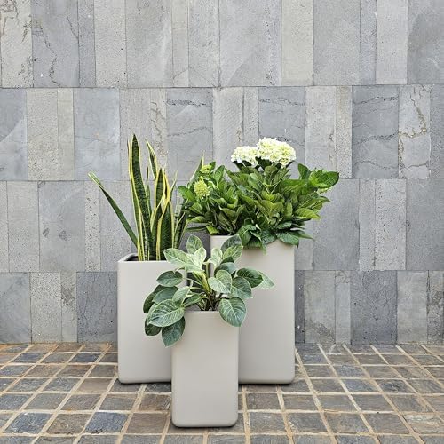 KUTE NEST 17" Premium Large Elio Fiberstone Outdoor Planter - Ethereal Mood - Image 3
