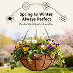 Halatool 4 Pack 12 Inch Hanging Baskets with Coco Liners for Plants - Image 4