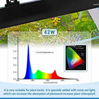 hygger Clip On Full Spectrum Aquarium LED Light, 42W Day-Night Dual Timer Sunrise-Day-Sunset-Moon Fish Tank Light, Adjustable Timer Brightness with 9 Colors for Planted Tank - Image 5