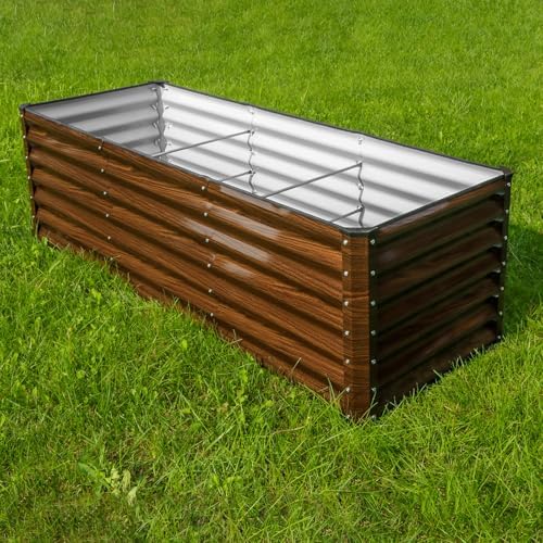 SnugNiture 2-Pack 6x2x2FT Galvanized Raised Garden Bed Kit, Metal Planter Box for Planting Plants Vegetables, Brown - Image 3
