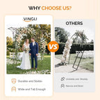VINGLI Garden Arbor, Arch Archway for Wedding Ceremony Party, Steel Garden Trellis for Plant Climbing, Christmas Garden Decorations Pergola for Garden, Backyard, Lawn, Arch for Hallowmas (Bronze) - Image 6