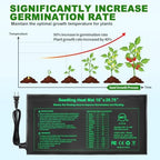 GOLOPET Seedling Heat Mat 4-Pack Dual Certified by MET and UL Plant Heating Mat Pad with Power Failure Protection Thermostatic Waterproof Suitable for Seedlings - Image 3