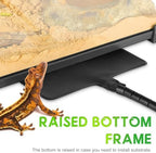 8"x8"x12" Reptile Terrarium, Single-Door Glass Arboreal Vivarium for Small Arboreal Lizards Such as Small Day Geckos, with Lock, Cable Port & Waterproof Deep Base Below Front Door - Image 6