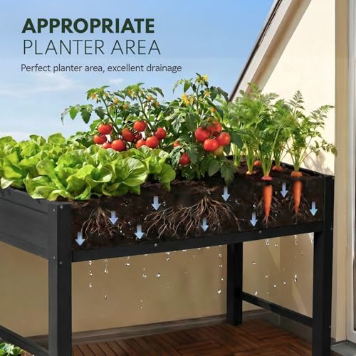 PASAMIC Raised Garden Bed with Legs, 48" HIPS Sturdy Elevated Planter Box - Image 5