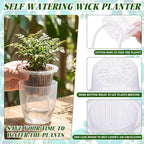 Self Watering Plant Pots, 3.5'', Transparent, 18 Pcs - Image 3