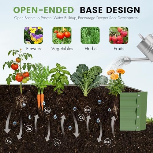 INNO STAGE Galvanized Raised Garden Bed Kit, 6x3x1FT Outdoor Planter Box - Image 6