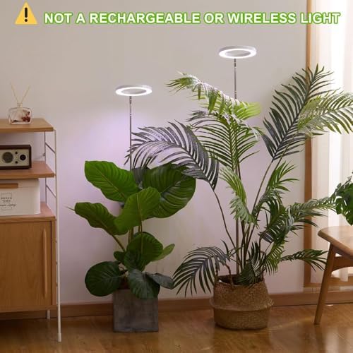 yadoker Plant Grow Light,LED Growing Light Full Spectrum for Indoor Plants,Aluminum Black Plant Lights,Height Adjustable, Automatic Timer, 5V Low Safe Voltage - Image 2