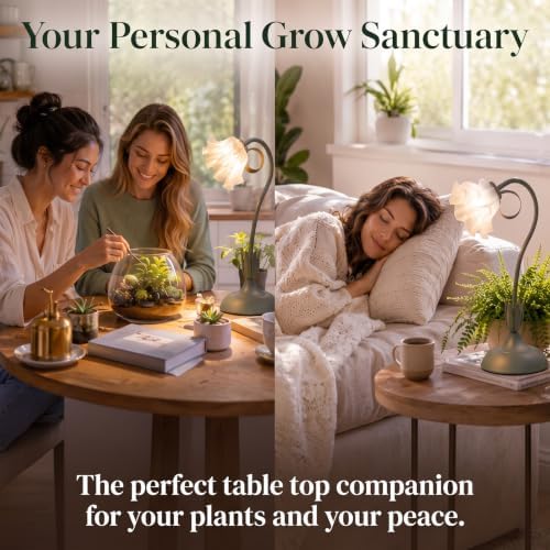 Table Top Grow Light for Indoor Plants – Decorative Desk Plant Light for Succulents Bonsai Cactus, Adjustable Desktop Grow Lights with Base, Cute Office Mini Grow Lamp - Image 4
