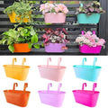 LaLaGreen Balcony Rail Planter (11.2 in, 6 Pack) Rainbow Metal Flower Pots by L%C3%A1L%C3%A1Green