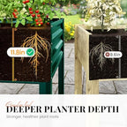 King Bird Large Raised Garden Bed with Legs 48×24×32 in - Image 5