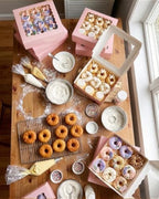 Bakepacker Auto-pop Up Pie Boxes with Window 8x8x2.5 inches 55pcs Pink - Image 5