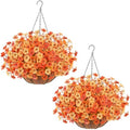 AGIRL 2 Set Fall Artificial Hanging Flowers with Baskets for Outdoors by AGIRL