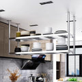 Ceiling Mount Shelf, Stainless Steel Storage Rack Hanging Floating Shelves, Ceiling Display Stand for Restaurant Kitchen Bar Shelf - Easy to Install (Size : 70x35x80cm) by Lonmrrton