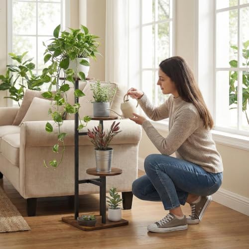 3 Tier Plant Stand Indoor with Grow Light for Multiple Plants - Image 6