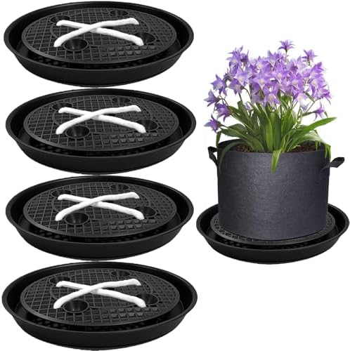 Self Watering Fabric Pot Base 14 inch, Auto Pots Fit for 5 Gallon Grow Bags by PPolerden