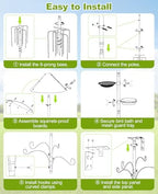 Bird Feeder Pole Squirrel Proof, 93 Inch Heavy Duty Feeder Stand Outdoor - Image 6