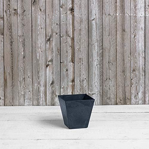 Novelty 35108 Artstone Ella Square Planter, 10-Inch, Black - Image 2