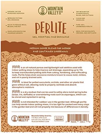 Mountain Valley Seed Co Horticultural Grade Perlite - Five 8 Quart Bag - Image 7