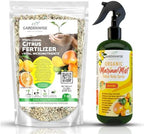GARDENWISE Professional Citrus Fertilizer & Organic Marina Mist Foliar Kelp Spray Bundle - Perfect Balanced NPK and Micro Nutrients for Indoor Outdoor Plants (1 Quart - 16oz) by GARDENWISE