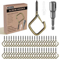 60 Pcs Ceiling Hooks for Hanging Plants, Screw in Hooks Bronze by Unknown