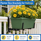Halatool Window Box Brackets Outdoor, 4Pack Adjustable Planter Box Brackets - Image 2