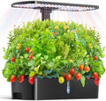 Hydroponics Growing System Kit 12 Pods Indoor Garden, Hydroponic Indoor Herb Garden Kit with Grow Light, Smart in Door Gardening Gifts for Women, Adjustable Height, Auto Timer, Quiet Pump by hdroor
