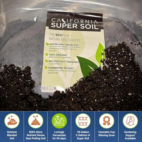The Bud Grower | | California Super Soil | Premium 100% Nutrient Rich Organic Super Soil | 5 Pack of Hydroponic Nutrients and Grow Supplies | All-in-One Grow Tent Kit's & Supplies - Image 4