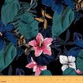 Floral Fabric By The Yard, Palm Leaves Upholstery Fabric for Chairs, by Erosebridal