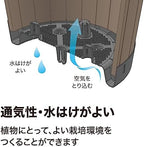 Takasho PPW-01MN Wood Barrel Planter Shallow Type M Depth 13 x Height 7.9 x Width 13.0 inches (33 x 20 x 33 cm), Brown - Image 7
