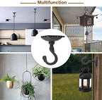 Sungmor Heavy Duty Cast Iron Swag Ceiling Hooks -3 Pack Black, 3.5x3.9 Inch - Image 5
