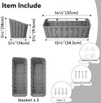 GRANNY SAYS Wicker Hanging Basket for Storage, Wall Mount Fruit Basket - Image 3