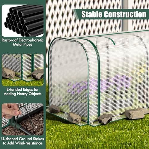 Happygrill Raised Garden Bed with Greenhouse Cover & Legs - Image 4