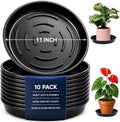 10Pack Plant Saucer 10 inch, Heavy Duty Flower Pot Saucers, Plant Pot Saucers Bulk, 1.5'' Deeper Plant Trays for Pots Durable Drip Trays for Potted Plants, Plant Saucers for Outdoors and Indoors by Unknown